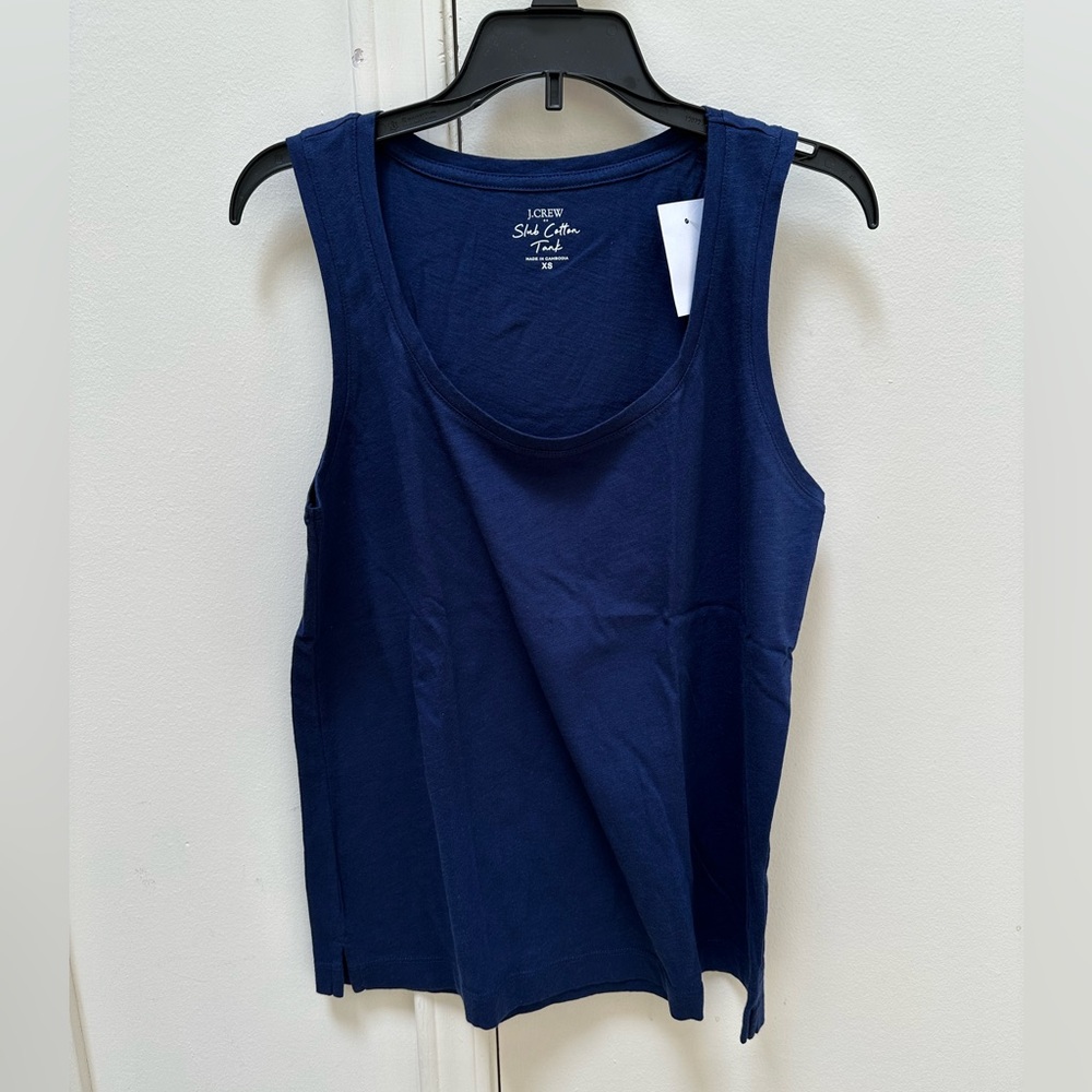 NWT J Crew blue cotton tank